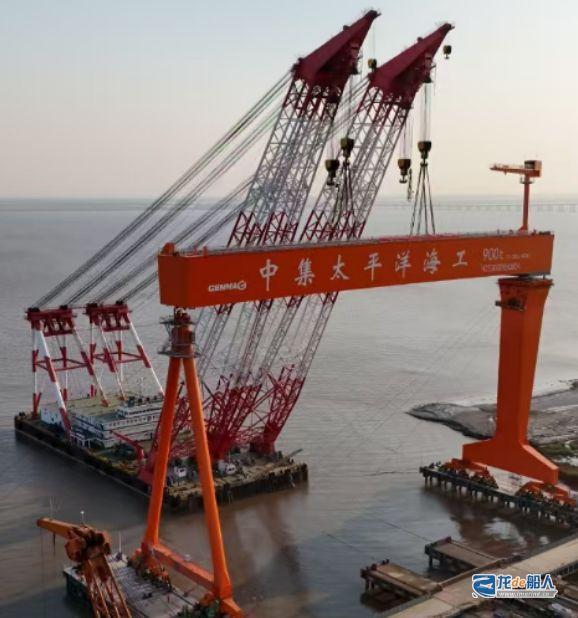 尚红网  900吨×109.5米门式起重机！落户这家南通船厂